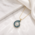 Ammonite Stylish Simple Sea Life Elements Artificial Pearl Conch Pendant